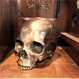 Polished Bronze Jaw-less Skull